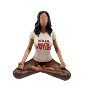 Mental Health Matters - Blk Yoga Woman